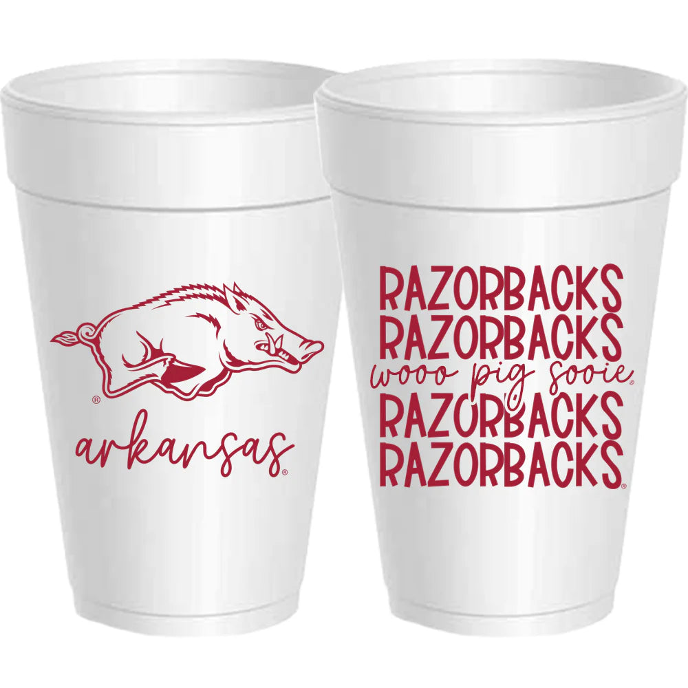 Arkansas Razorback Mirror Cups
