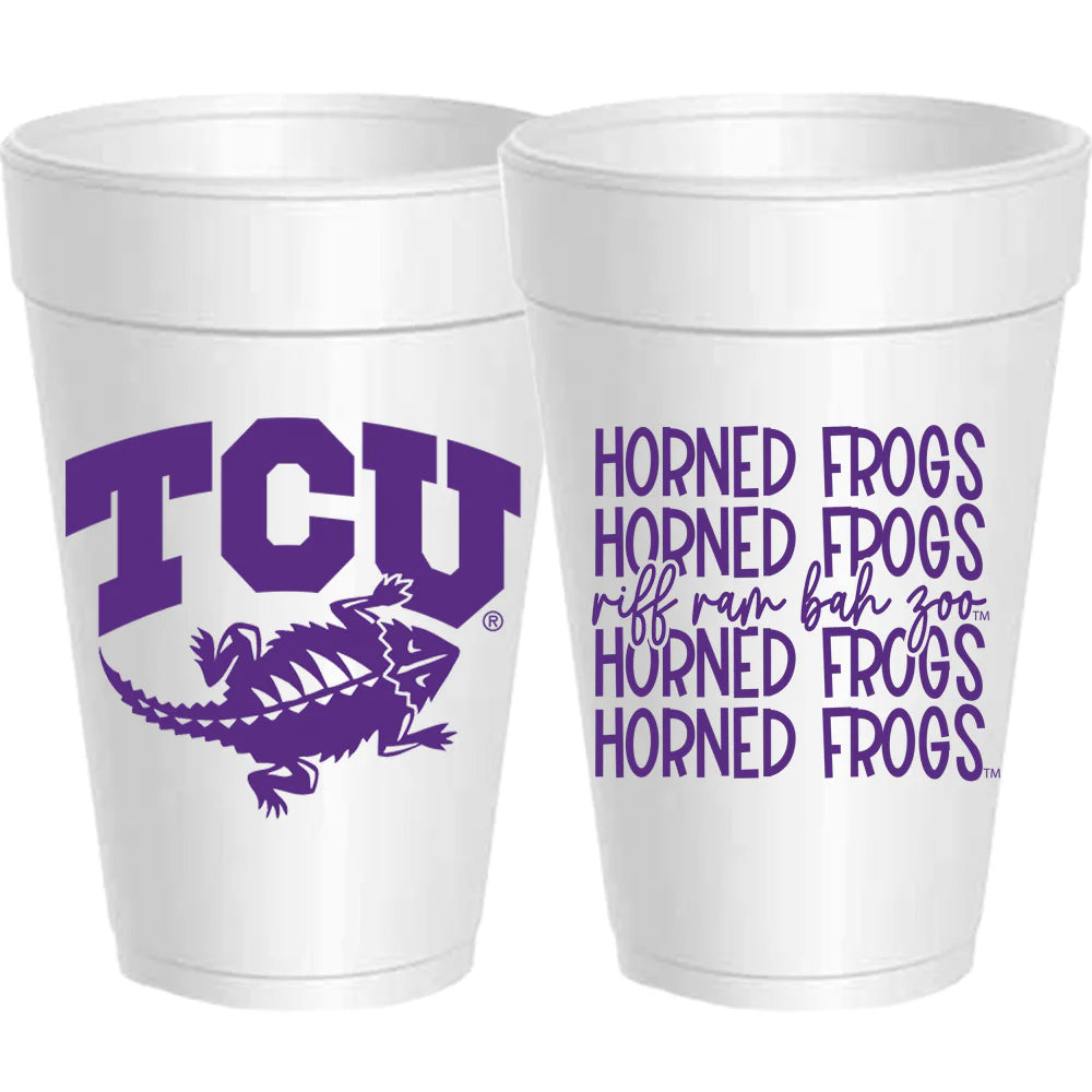 TCU Horned Frog Mirror Cups