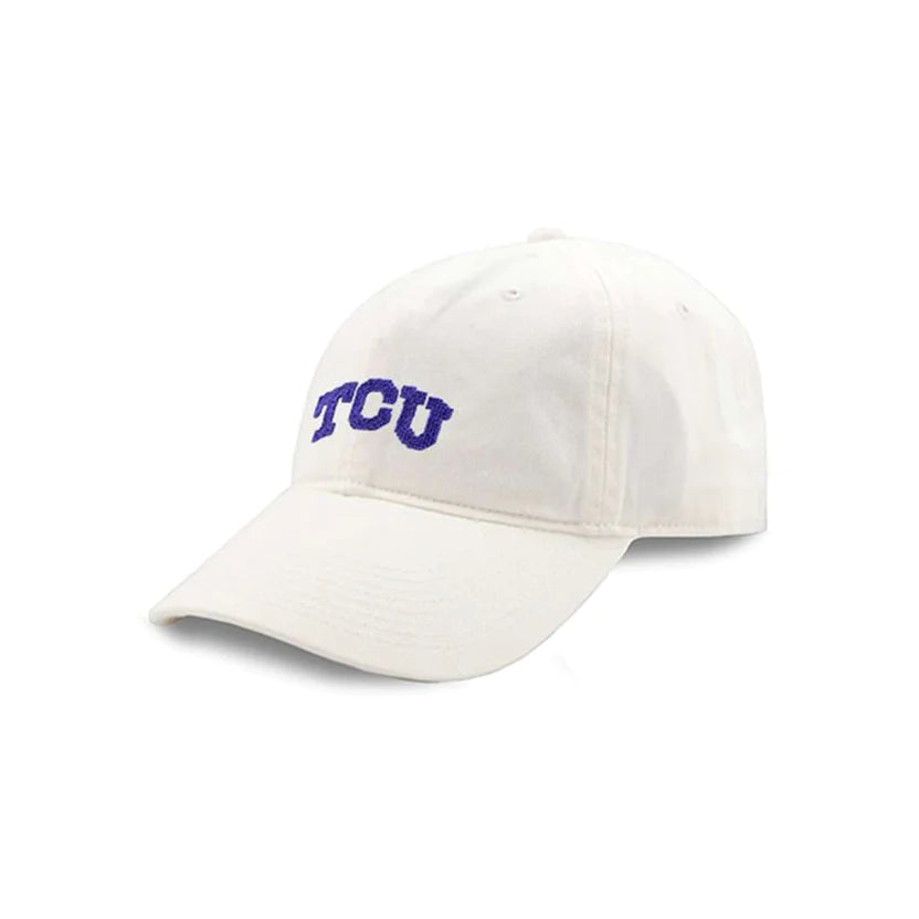 TCU White Needlepoint Hat