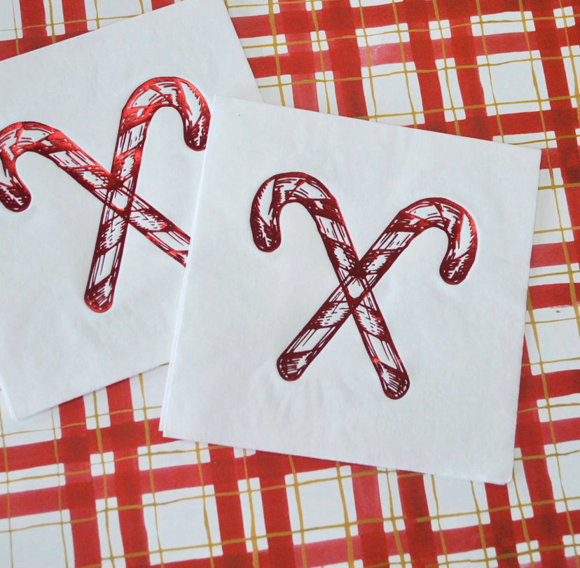 Red Candy Cane Napkins