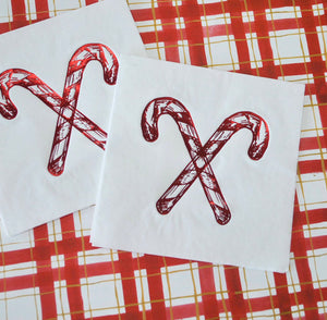 Red Candy Cane Napkins