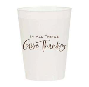 Give Thanks Clear Cups