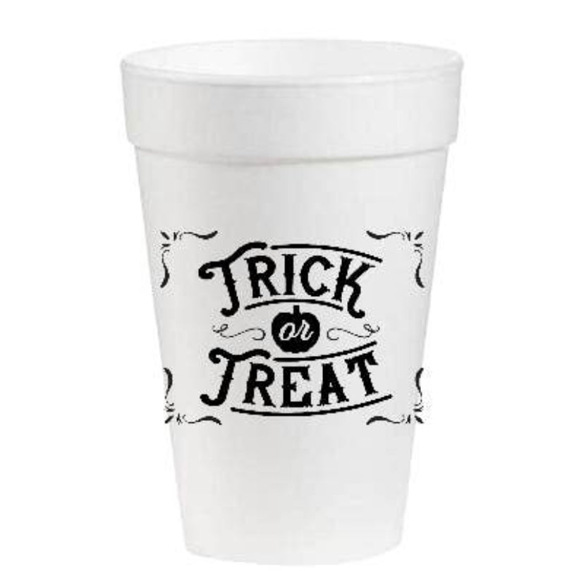 Trick or Treat Styrofoam Cups