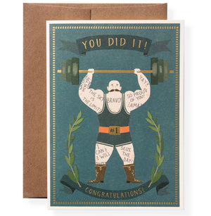 Muscle Man Greeting Card