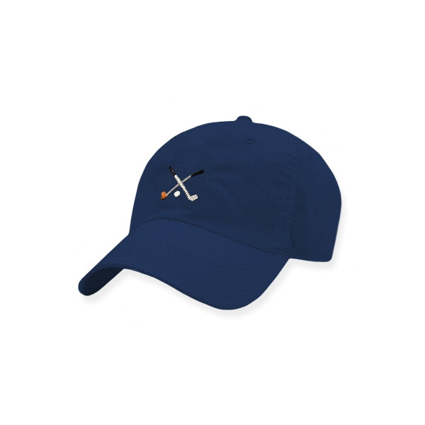 Crossed Clubs Navy Needlepoint Hat