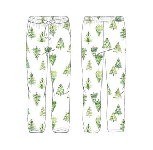 Ivory Christmas Tree Lounge Pants
