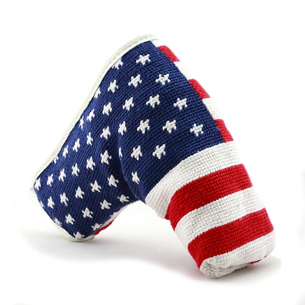 American Flag Needlepoint Putter Cover